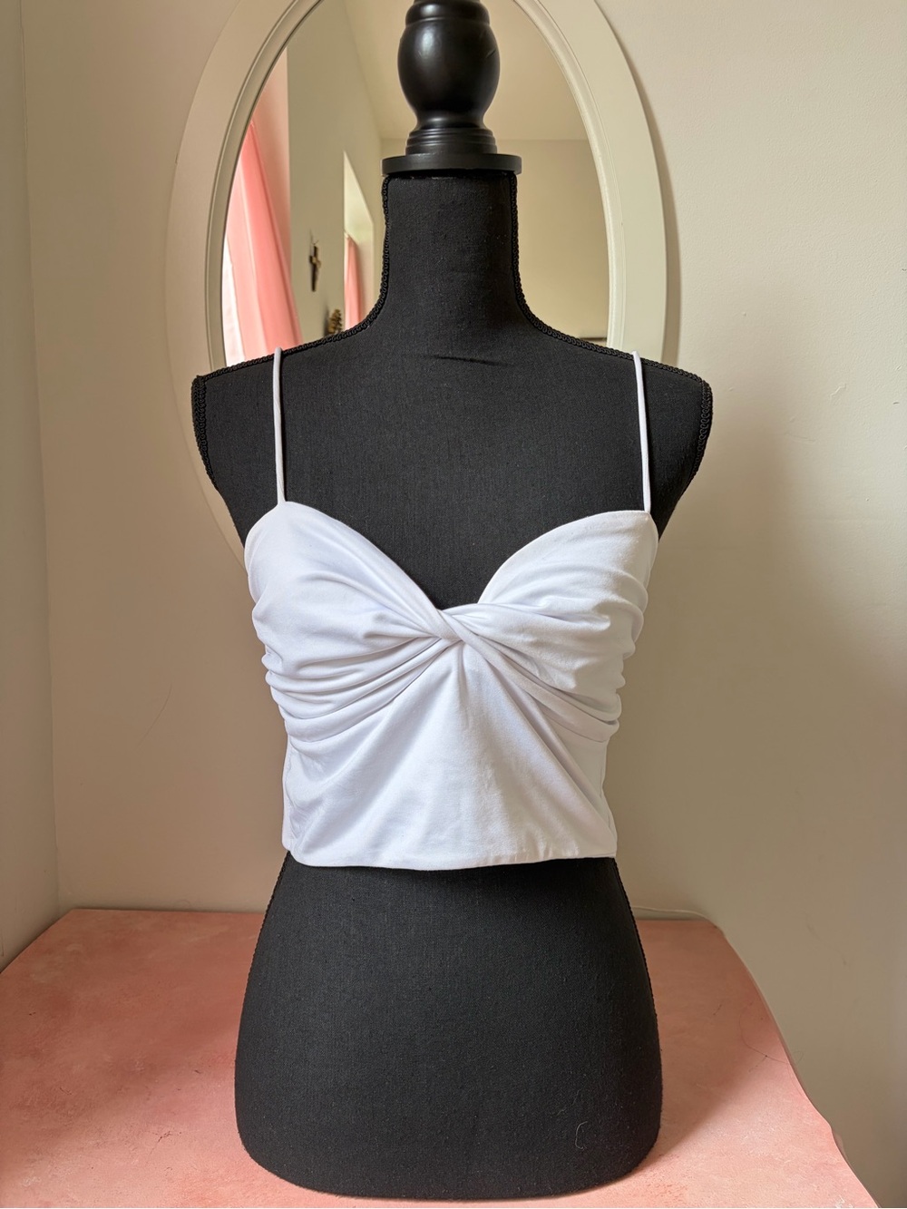 Lovers + Friends White Spaghetti-Strap Crop Cami